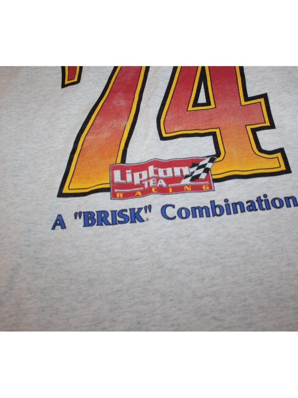 Rare T-Shirt #74 Johnny Benson Lipton Tea Racing Size XL Vintage - Picture 6 of 7